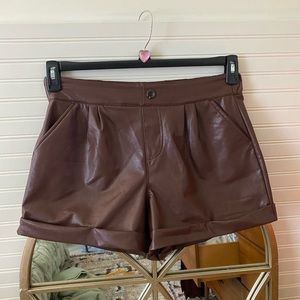 Sincerely Jules Faux Leather shorts 🤎🐻